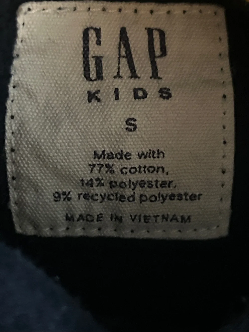 GAP Navy Hoodie with Yellow Lettering